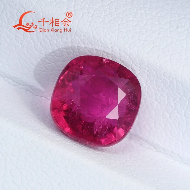 

2.72ct cushion shape Natural Rubellite Tourmaline Pinkish Red color stone Decoration Gifts Loose Gemstone GRC certificated