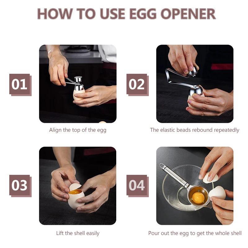 304Metal Egg Scissors Eggshell Opener Eggshell Cutter Double Head Egg Topper Shell Opener Boiled Raw Kitchen Cooking Tools egg shell opener egg opener egg shell scissors egg piercer
