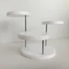 Acrylic ring jewelry display rack Multi-layer round jewelry rotating display table cake dessert disp 3