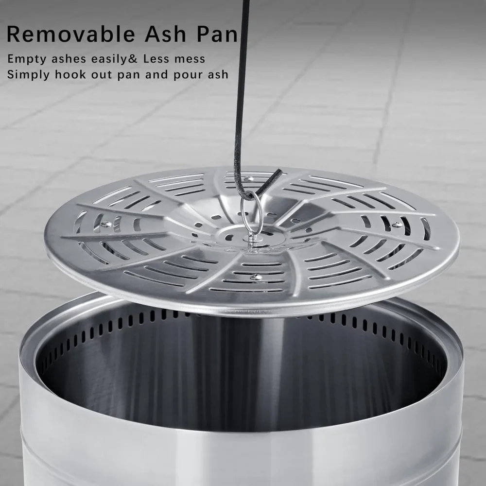 Description Picture 5 of item19.5 inch Smokeless Fire Pit with Carry Bag, Stainless Steel Outdoor Smokeless Firepit, Wood Burning Fire Pits for Camping, Bonf