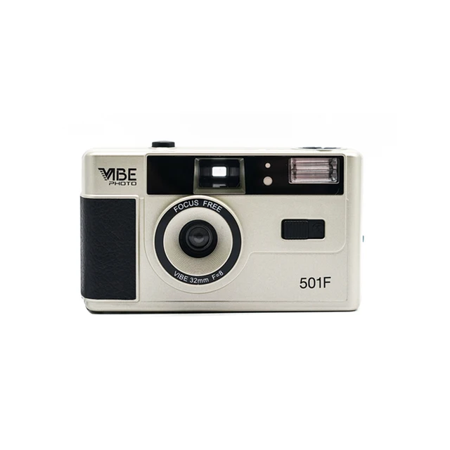 micro four thirds New German VIBE 501F Camera Reusable Non-Disposable Retro Film Camera 135 Film Fool with Flash Black/Red/Champagne Silver/Pink pink digital camera Digital Cameras