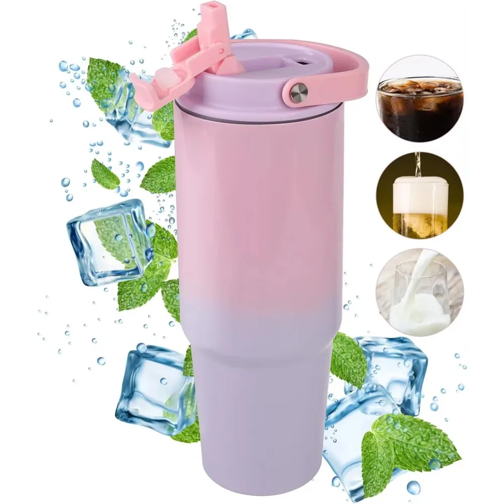 Deluxe Stainless Steel Insulated Travel Mug with Double-layer Insulation