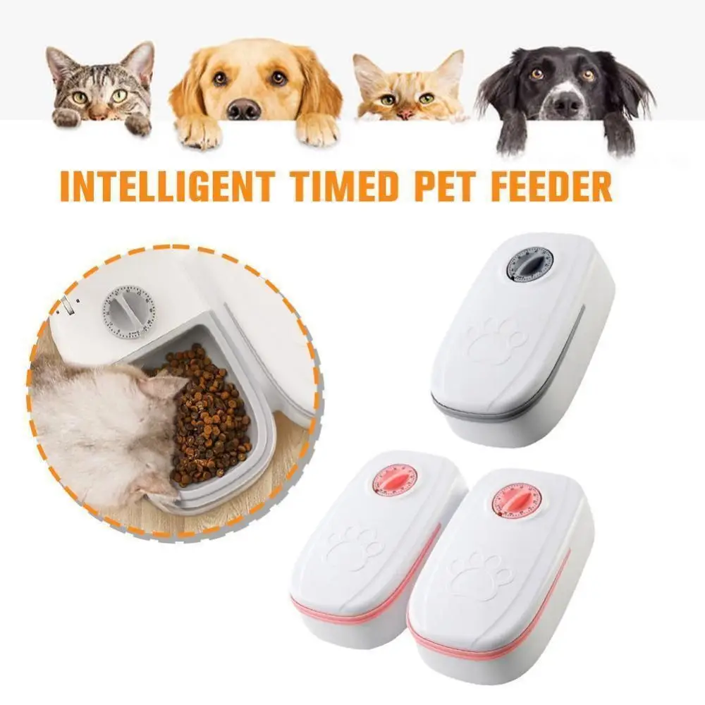 

Smart Pet Automatic Timing Feeder 350ML Large Capacity Dry&Wet Food Dispenser Electric Dog Cats Double Dish Bowl Auto Feeder