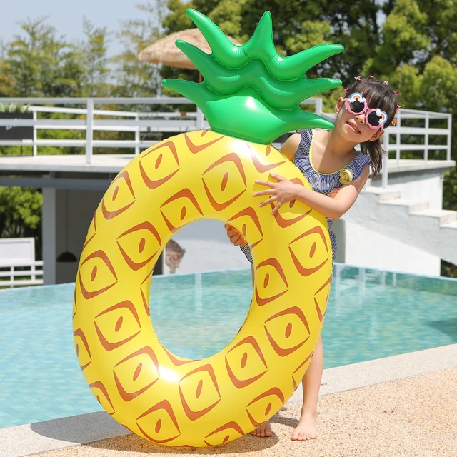 New Children's Water Props in Summer Pineapple Swimming Circle Popular Avocado Swimming Circle Floating Drainage Game Toys 2
