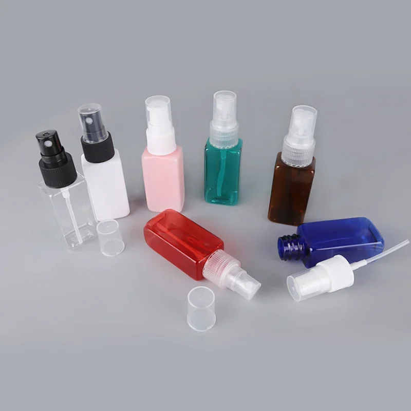 

50pcs 30ml Empty Small Mist Spray Plastic Bottle 1oz Perfume Refillable Cosmetic Container With Sprayer Pump Mini Travel Size