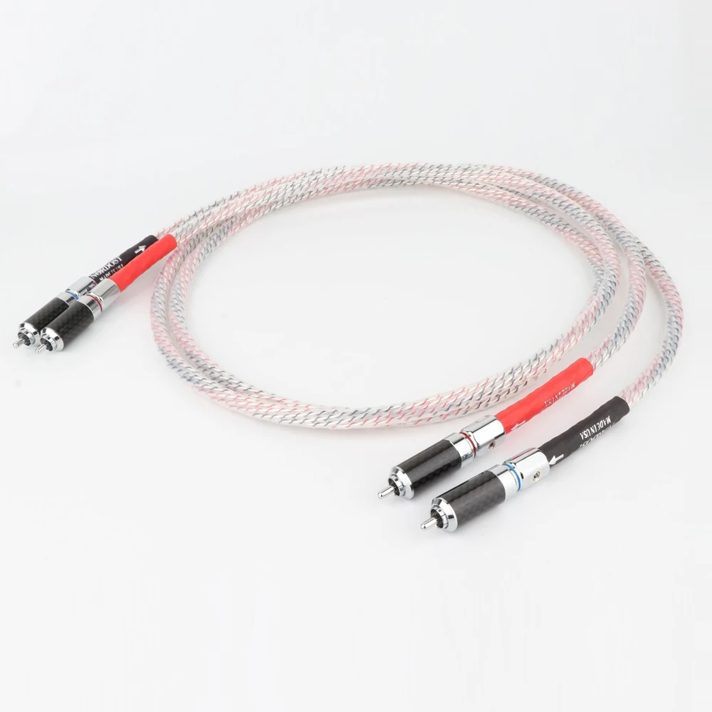 Cavo Di Interconnessione Audio Rca Placcato Argento Nordost Valhalla 7N Di Alta Qualità Con Connettore Rca Con Placcatura In Rodio In Fibra Di Carboni
