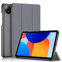 Premium Magnetic Trifold PU Leather Stand Cover for Redmi Pad SE 8.7 (GRAY)