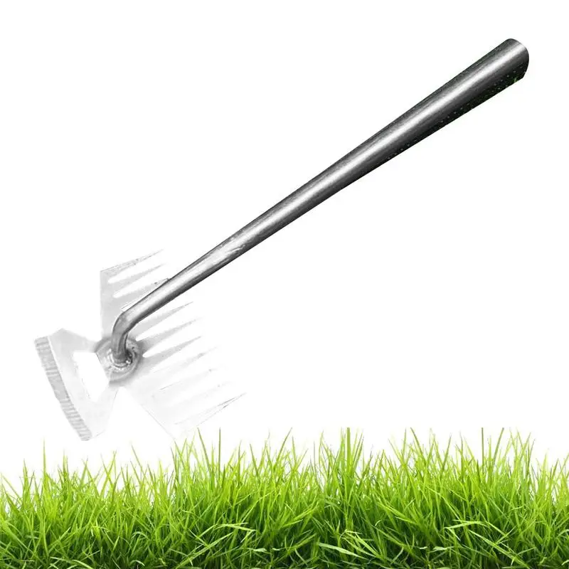 망간강 잡초 풀러 도구, 날카로운 헤드 잡초 제거 도구, 모서리 및 장소 원예 도구, 11 톱니