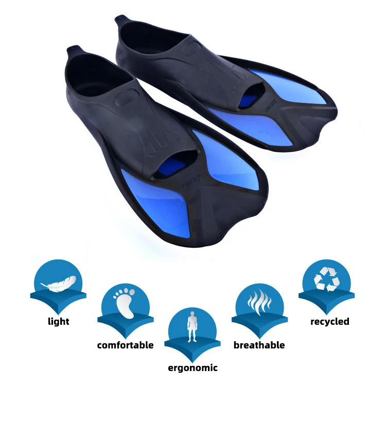 Swimming Fins Diving Fins Webbed Flippers Snorkeling Training  Unisex Adult/kids shoes Flexible Comfort for Outdoor Water Sports