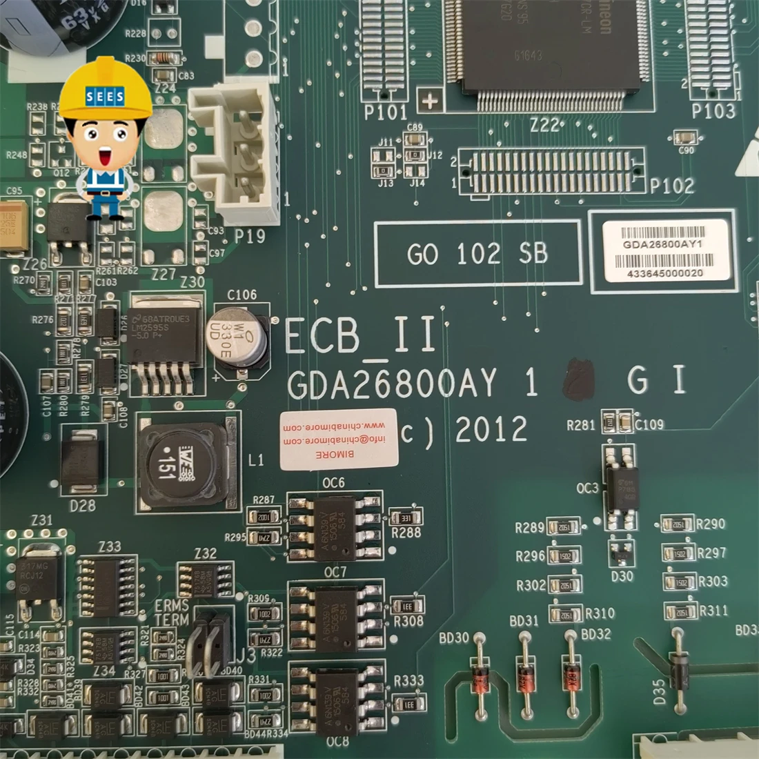 SEES GDA26800AY1 Escalator Board ECB_II ECBII ECB_2 ECB2 GDA26800AY PCB CARD Parts elevator spare parts