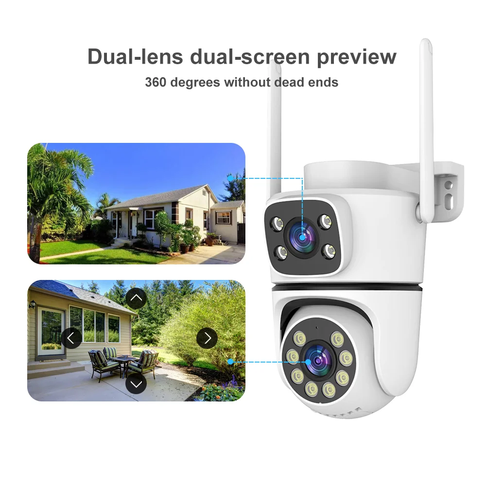 Tuya 10MP Dual Lens 5G Wifi IP Camera PTZ Outdoor 4K Dual Screen 10x Zoom Security-protection Camera Auto Tracking Surveillance 3