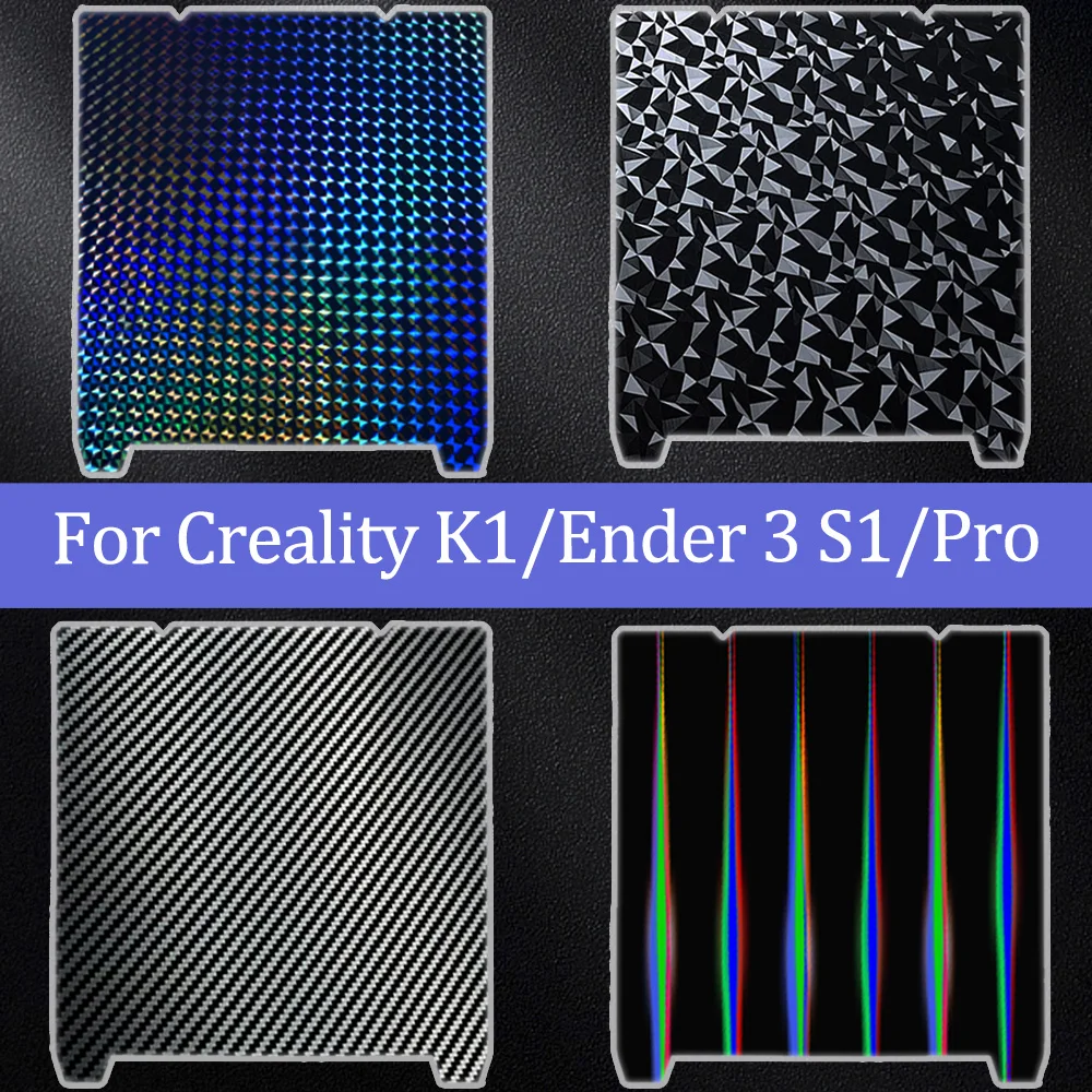 For Creality K1 K1 Max Ender 3 S1Build Plate H1H Peo Pet Pey Pei Sheet 235x235MM 310x315MM Flexible Spring Steel Sheet Magnetic