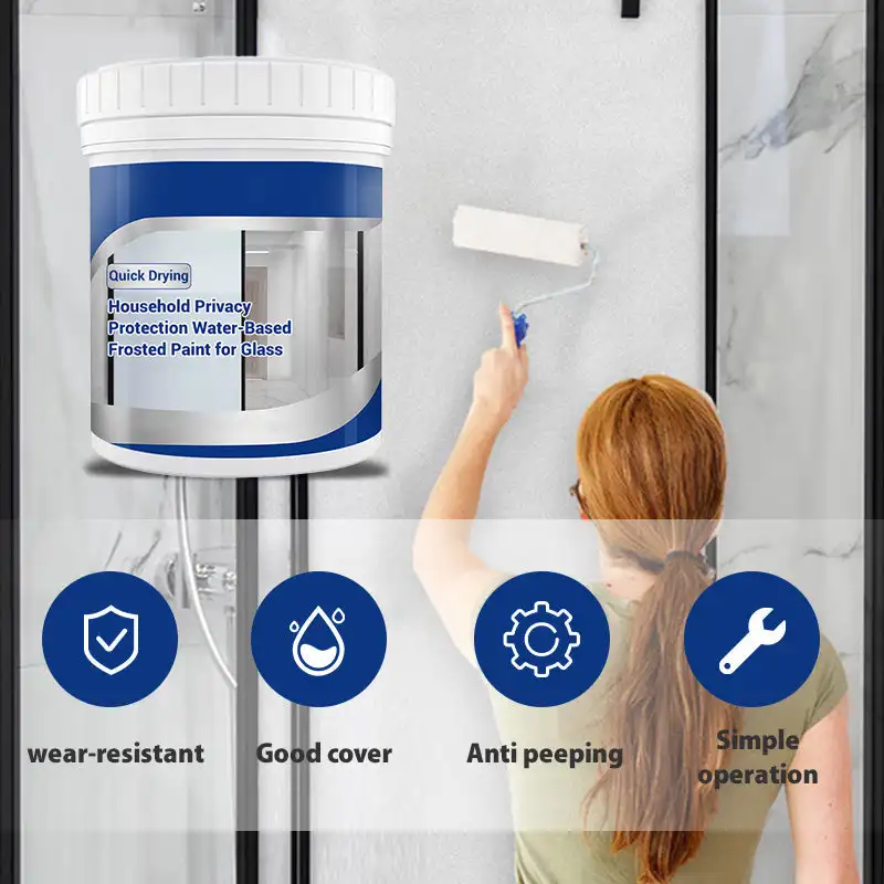 Water-Based Glass Frosted Paint Privacy Protection Bathroom Living Room Matte Anti Peeping Coating Sunscreen