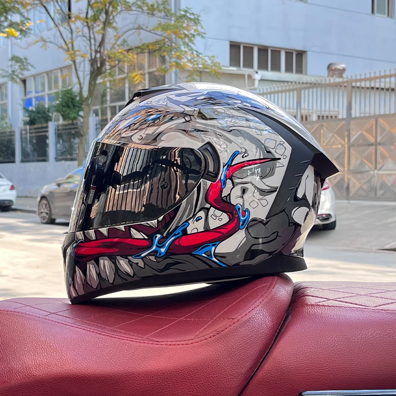 

LVS Motorcycle Full Face Helmet Moto Racing Helmet Adult Safety Helmet DOT Certified Four Seasons DOT