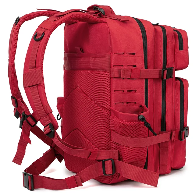 25L/45L Tactical Backpack Outdoor for Women/men Laser Cut Molle Hiking 3Day pack School Bag Gym Rucksack with Dual Cup Holder 2