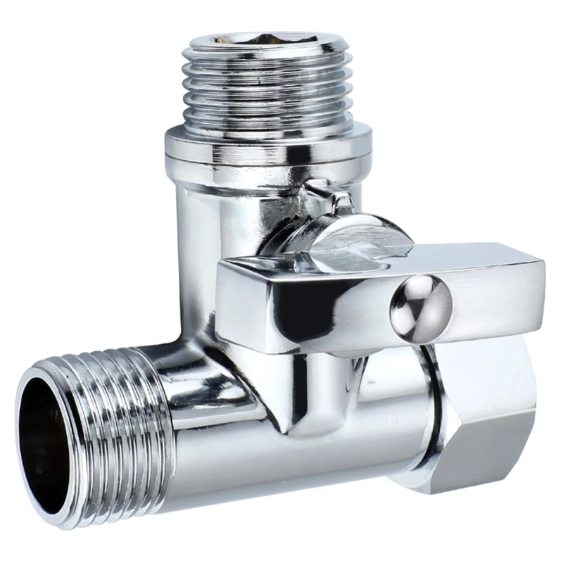 1/2 X 1/2 X 1/2'' Tees Stop Valves 3 Way Diverters Connector Toilet T Adapter for Dishwasher Washing Machine Easy to Use