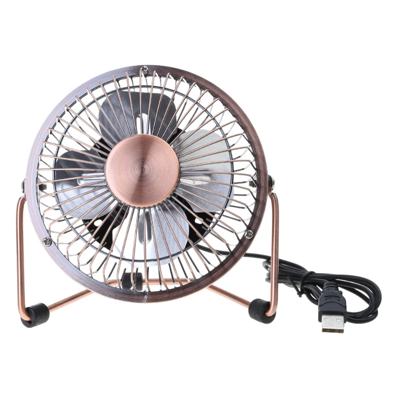 4/6inch USB Desk Fan Portable Table Cooling Fan Adjustable 360 Degree Rotatable Metal Quiet Electric for Home