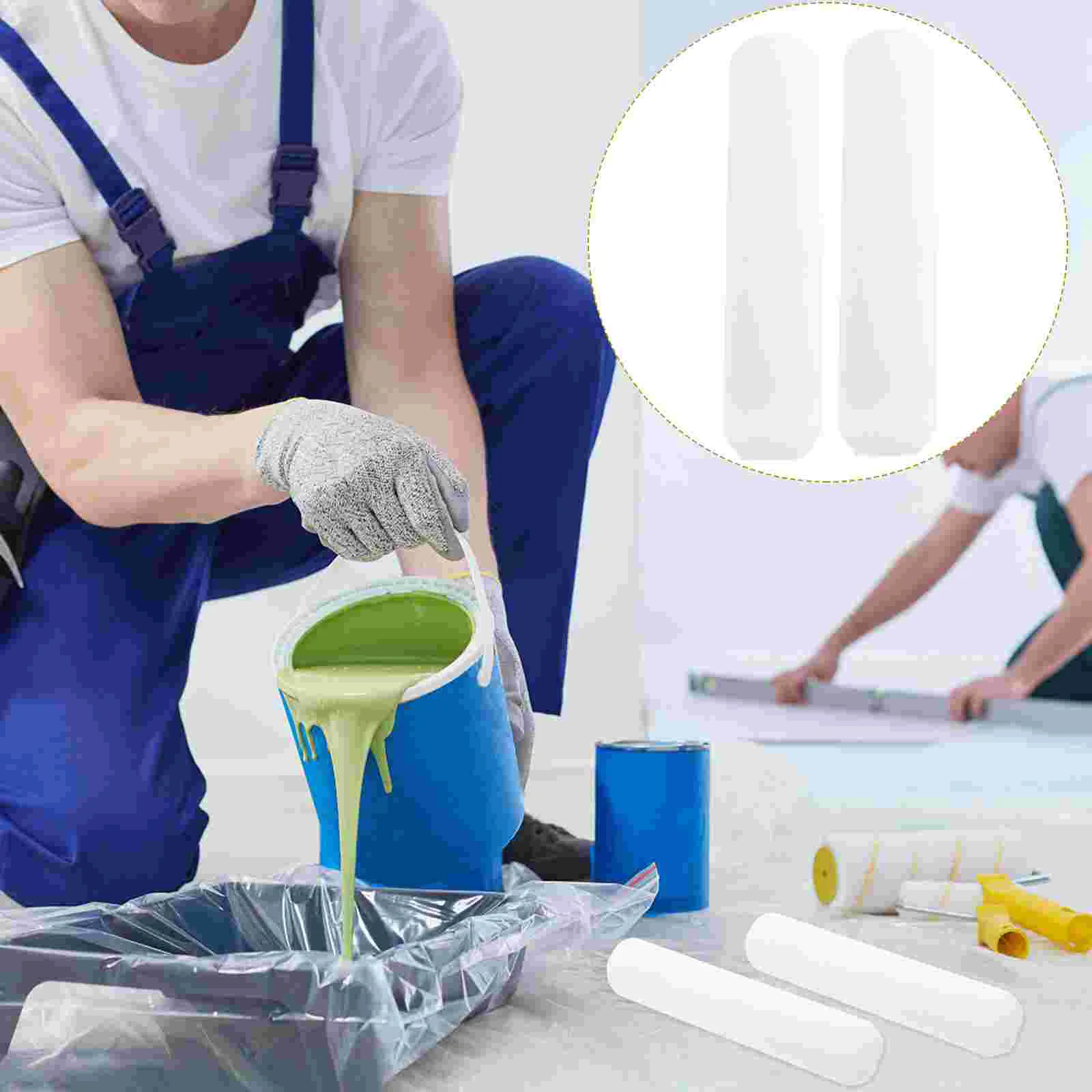 

4Pcs Sponge Paint Roller Covers High Density Sponge Rollers for Wall Painting