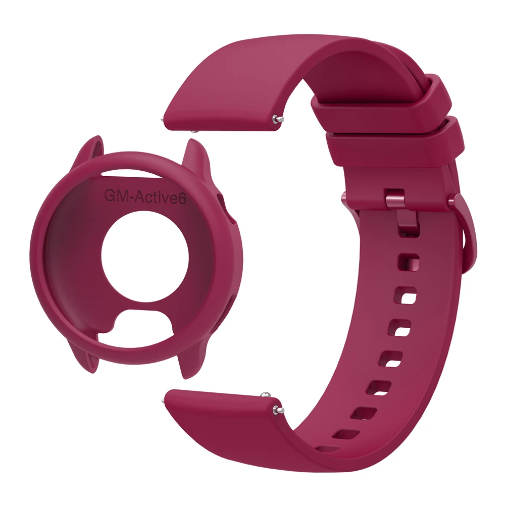 Silicone Case and Strap Set - Soft Protective Skin Cover and Wristband Replacement