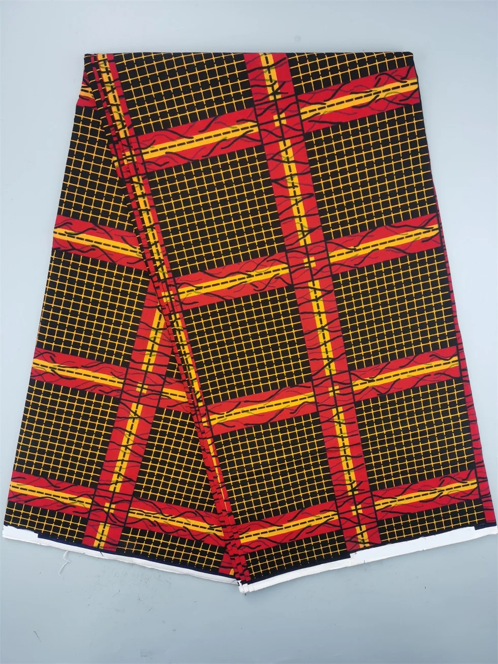 Authentic Wax Print Fabric African Dress Material 100% Cotton, 6 Yards
