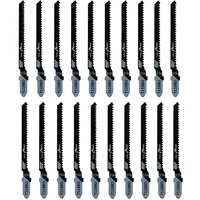20-Piece T119BO 12 TPI Assorted T-Shank Scrolling Jig Saw Blades Set for Precision Cutting Wood 1