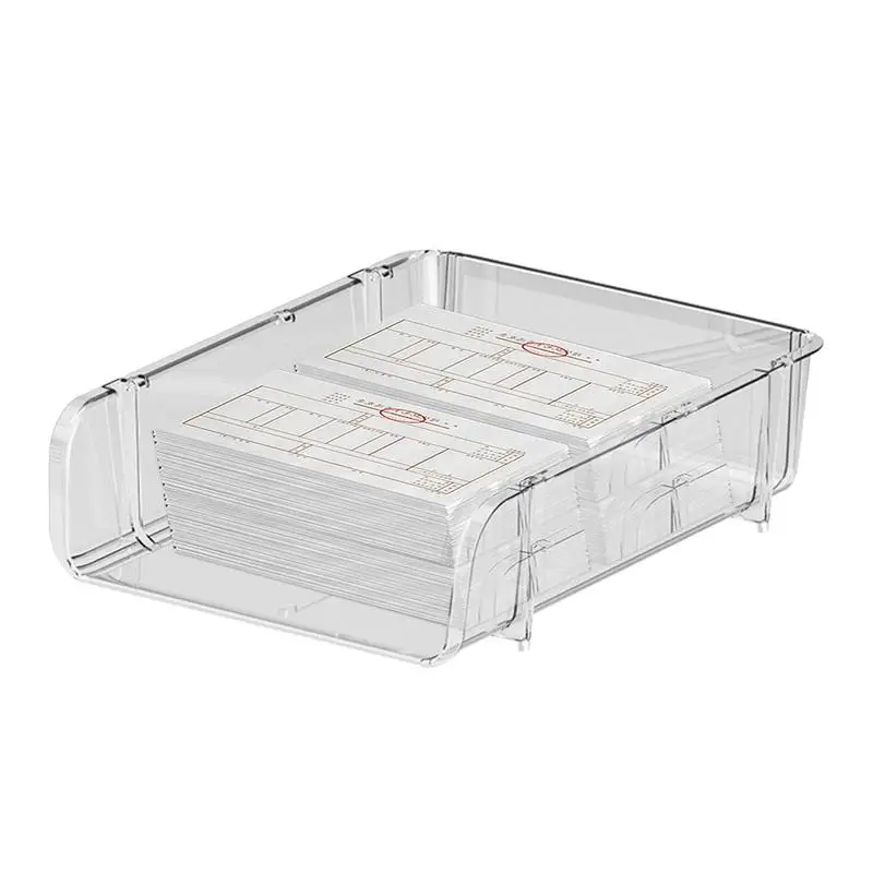 

File Folder Organizer Box Stackable Office Pen Organizers For Desk Multifunctional Organization Bins For Home Office School