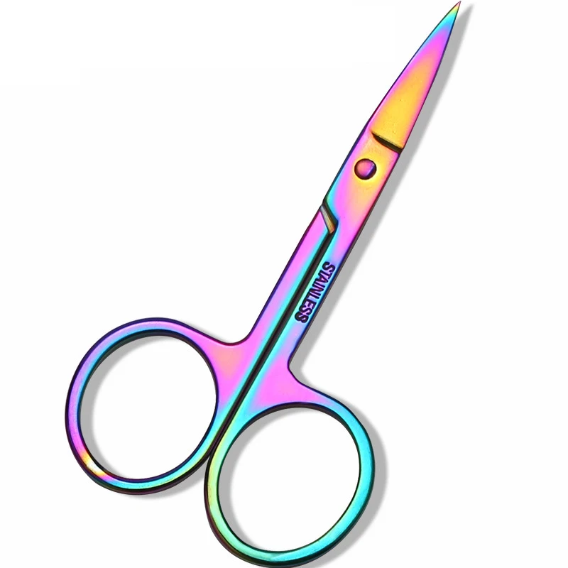 Stainless Steel Curved Tip Thin Blade Cuticle Scissors Nail Clippers Trimmer Dead Skin Remover For Manicure Makeup Eyebrow Tools