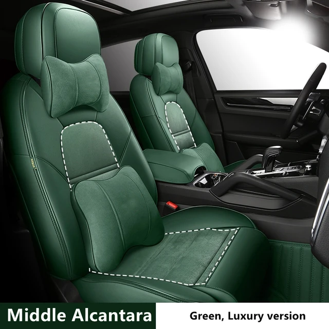 Custom Fit Nahen Alcantara Leder Gemischt Auto Sitzbezüge für 2 Reihen 4-5  Sitzer Vollen Satz Anpassen für 1000 auto Modelle Grün - AliExpress