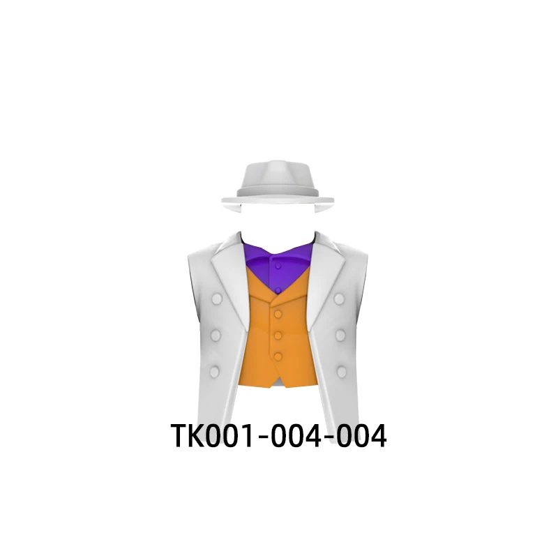 액션 피규어 무기 바지 헤어 부품 모델 블록 MOC 벽돌 세트 선물 어린이를위한 장난감 TK001-TK004