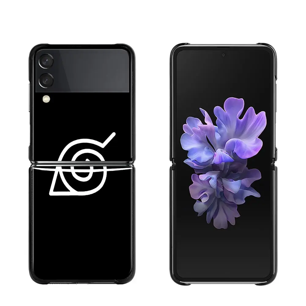 Phone Case For Samsung Galaxy Z Flip3 ZFlip 3 5G z flip Mobile Phones Coque Hard PC Funda Balck Cover Naruto Marker Logo samsung galaxy z flip3 case