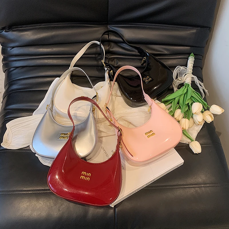 Women\'s Leather Underarm Shoulder Bag Simple Women\'s Handbag Stylish Crossbody Bag Lady Casual Tote Messenger Bag Free Shipping