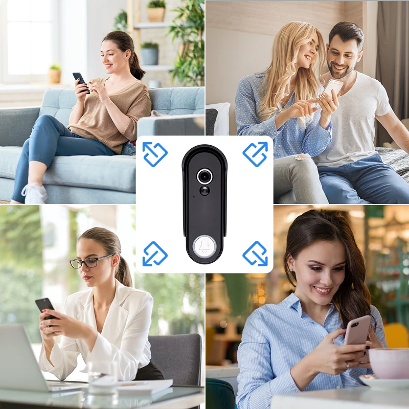 ANJIELO Tuya Smart 1080P Wireless Video Intercom System for Home Apartment Doorb