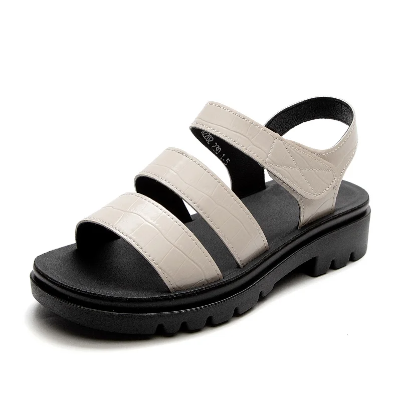 

LTLG Sandals Women PU Leather Platform 2022 Summer Fashion Light Thick-soled Roman Beach Shoes Sandalias Peep Toe Sandals