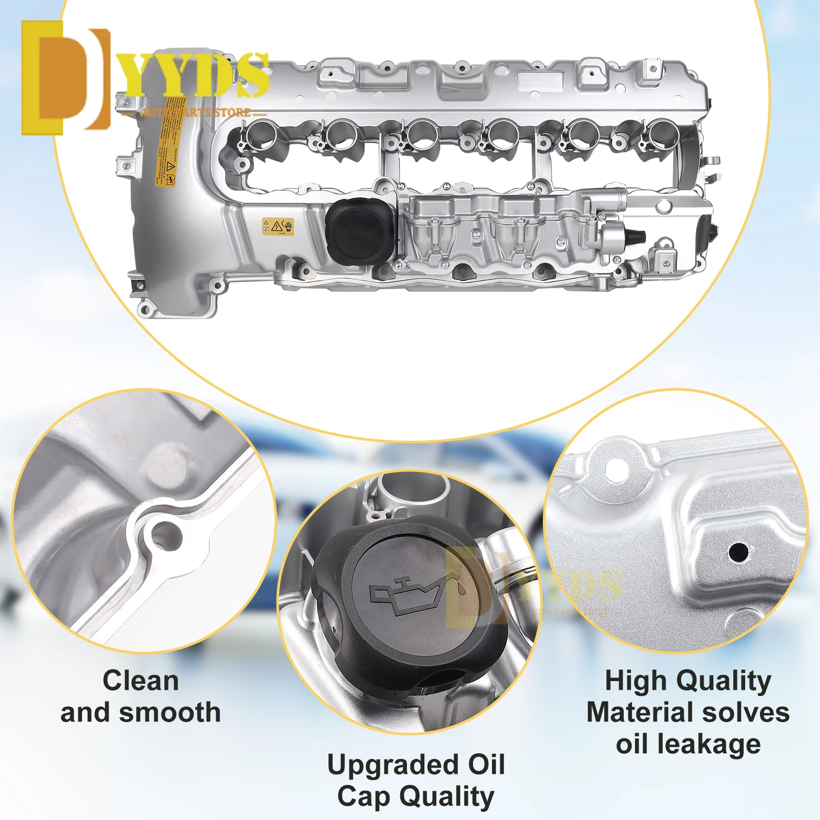 Upgraded Aluminum Engine Valve Cover For N54 BMW 335i 535i