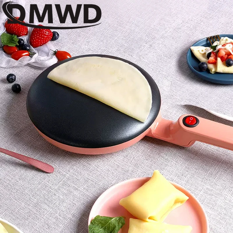 220V Electric Crepe Maker Spring Rolls Pancake Machine Non-Stick Griddle Baking Pan Cake Pizza Maker Light Food BBQ Frying Pan electric crepe maker