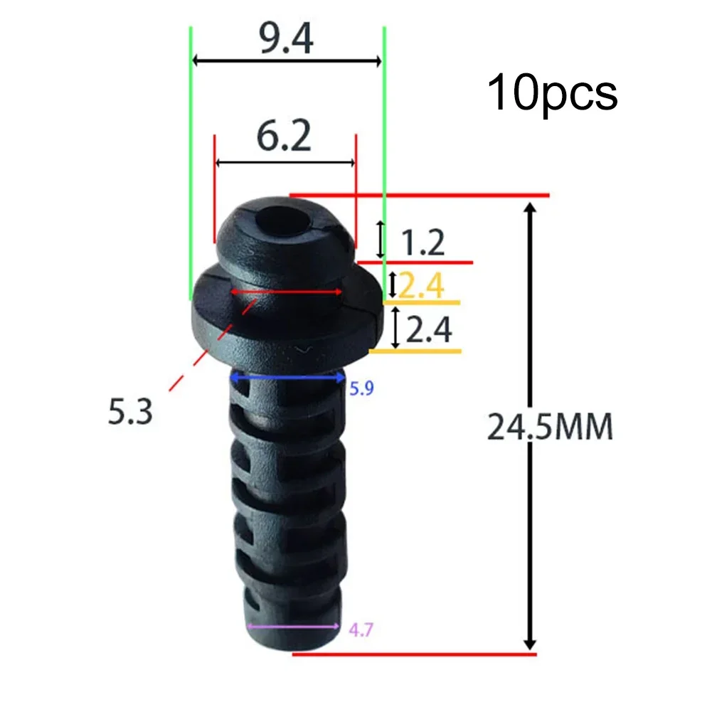 Cable Gland 10 Pcs 3/4/5mm Cable Gland Connector Rubber Strain Relief Cord Boot Wire Sleeve PVC Power Tool Hose Wire Cover Cable Gland