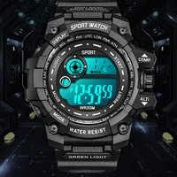 Montres numériques à LED pour hommes, mode Shoous, sport, étanche, date, armée, militaire, horloge, nouveau 4