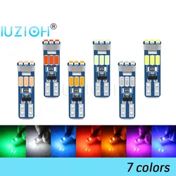 IUZIOH 1x Led T5 Warning Bulb W3W 3014 73 74 Non Polar 9SMD Instrument Dashboard Plate Panel Signal Lamp 12V Car Indicator Light