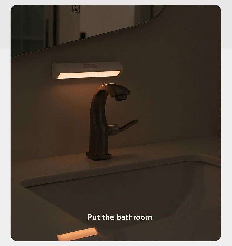 LED Induction Night Light Magnetic Design 2-level Brightness Human Body Sensor 3