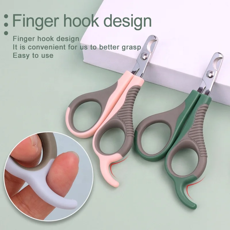 Pet Nail Clippers Anti-shearing Blood Line Round Hole Small Blind Clippers Dog and Cat Nail Cleaning Tool Pet Grooming