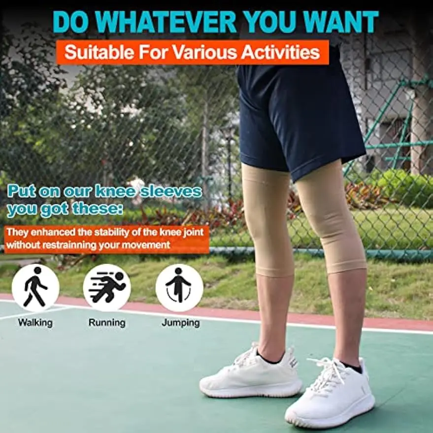 1 Pair Knee Compression Sleeves Strong Support Knee Brace Unisex Knee Support Meniscus Tear Arthritis Pain Relief knee support sleeve knee support knee brace knee wraps