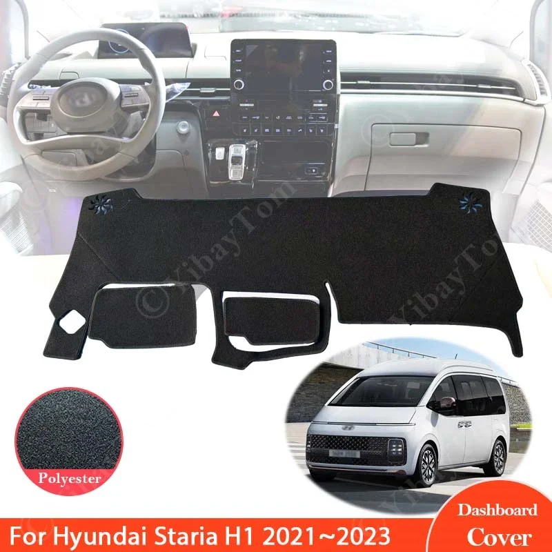 

Новинка, коврик для приборной панели для Hyundai Staria H1 2021 2022 2023, защитный коврик, автомобильные аксессуары, противоскользящий ковер от солнца