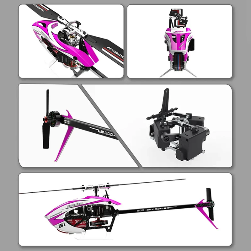 GOOSKY S1 원격 제어 더블 브러시리스 다이렉트 드라이버 3D 스턴트 헬리콥터 모델 RC 장난감 BNF 무원격 제어 버전