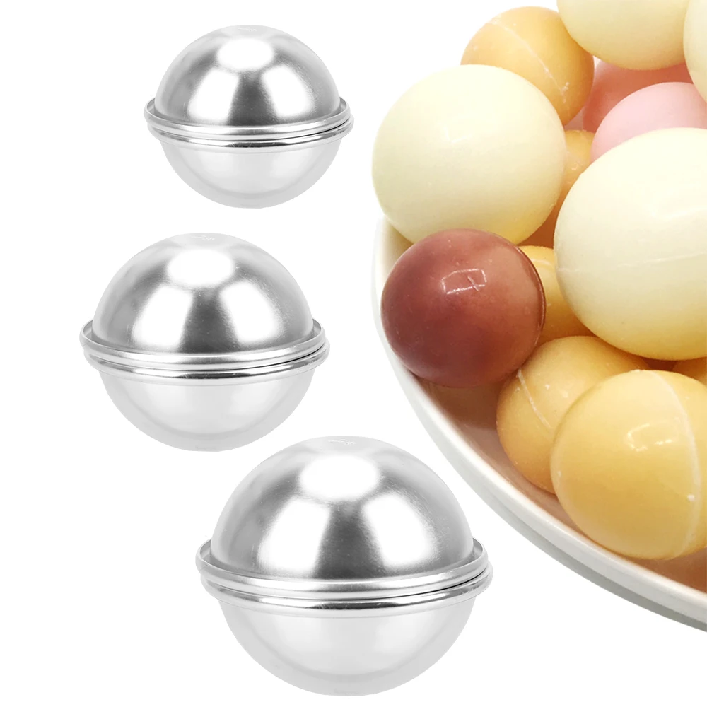 Aluminum Alloy Semicircle Sphere Shape 6 pcs Ice Cream Cake Mould DIY Tool