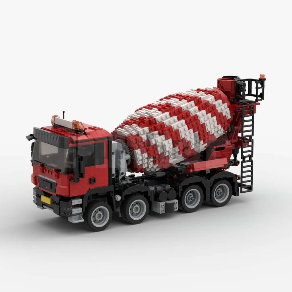 

MOC-1171 MAN TGS 8x4 Cement Truck by LasseD Building Block Model Spliced Elecreic Toy Puzzle Kids Gift