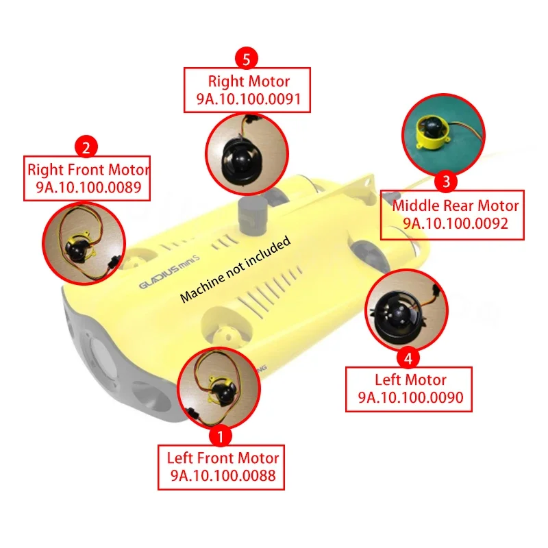 Original Chasing - Gladius Mini S Left / Right / Left Front / Right Front / Middle Rear Motor Repair Parts In Stock