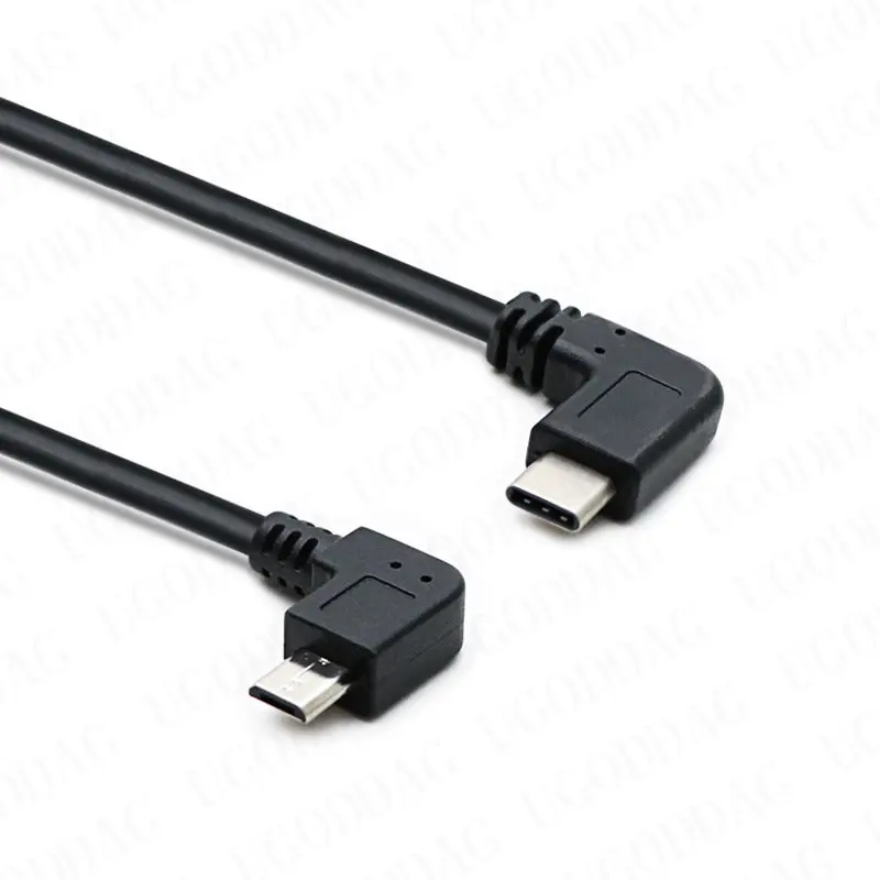 Digite c para Cabo Micro Usb 90 Graus Micro Pinos Macho para Usb c Macho Extensão para Macbook Pro Laptop e Android - Imagem 5