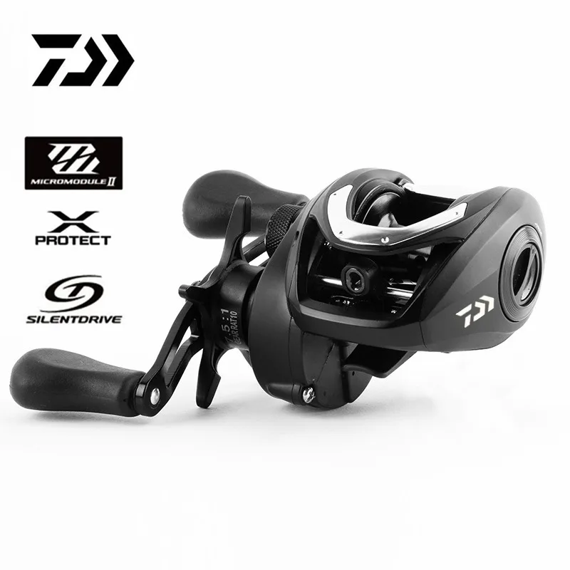 

Original DAIWA Baitcasting Fishing Reels Gear Ratio 7.5:1 Max Drag 10kg Baitcast Reel Fishing Metal Light Spool