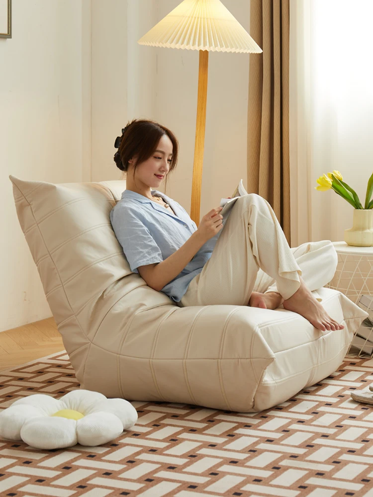 MOMO Lazy Sofa Caterpillar Balcony Reclining Leisure Chair Net Red Bedroom Can Lie And Sleep Tatami Single Small Sofa