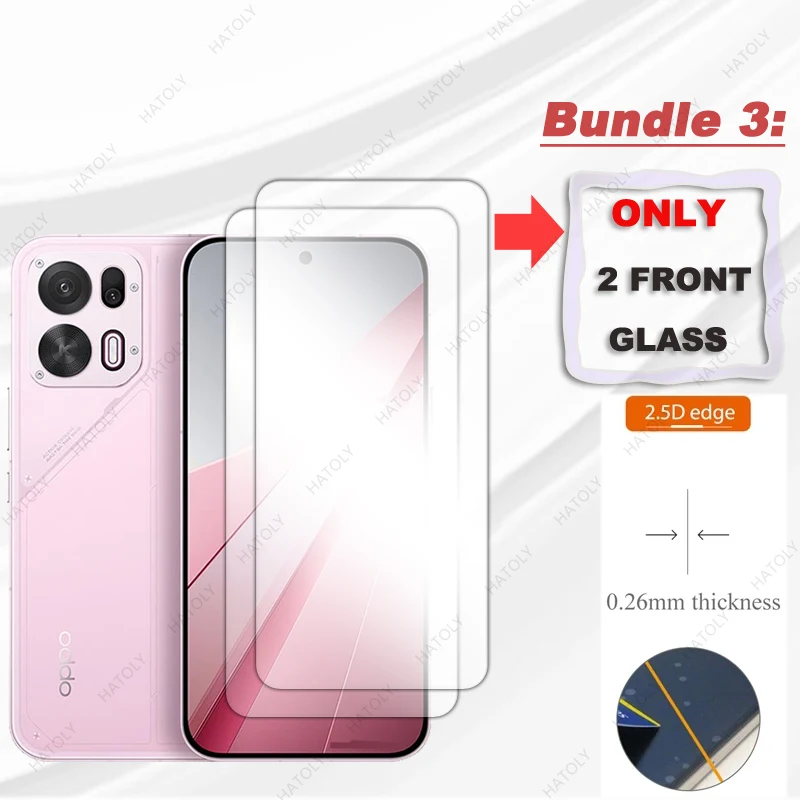 Enhanced Glass Protective Film and HD Clear Screen Protector with Camera Lens Protection